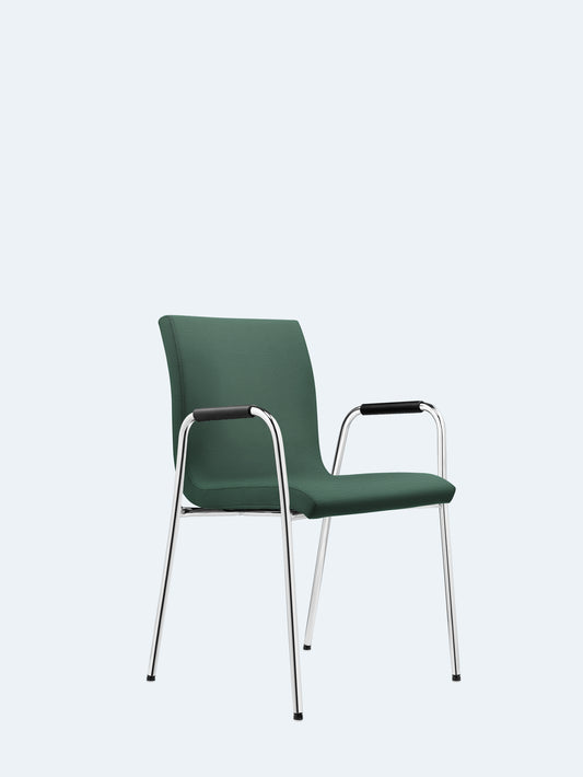 Lezgo 71 visitor chair with leather armrests