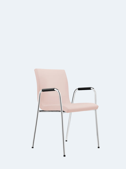 Lezgo 71 visitor chair with leather armrests