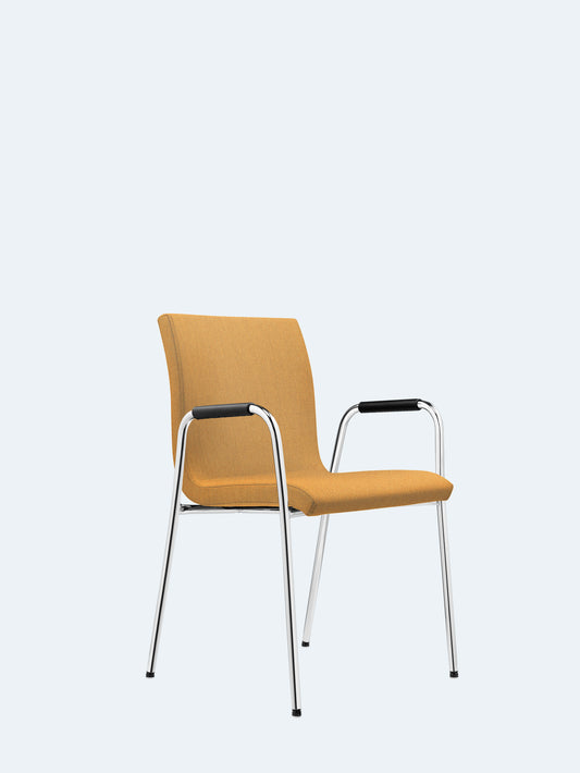 Lezgo 71 visitor chair with leather armrests