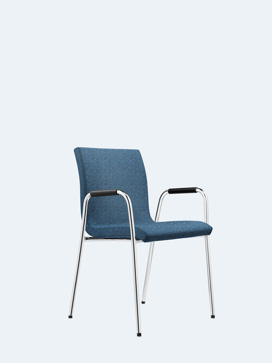 Lezgo 71 visitor chair with leather armrests