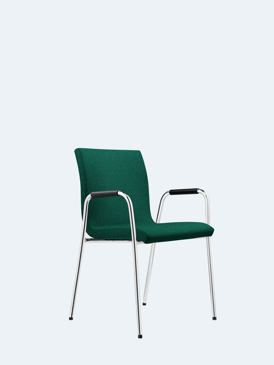 Lezgo 71 visitor chair with leather armrests