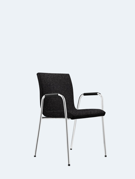 Lezgo 71 visitor chair with leather armrests